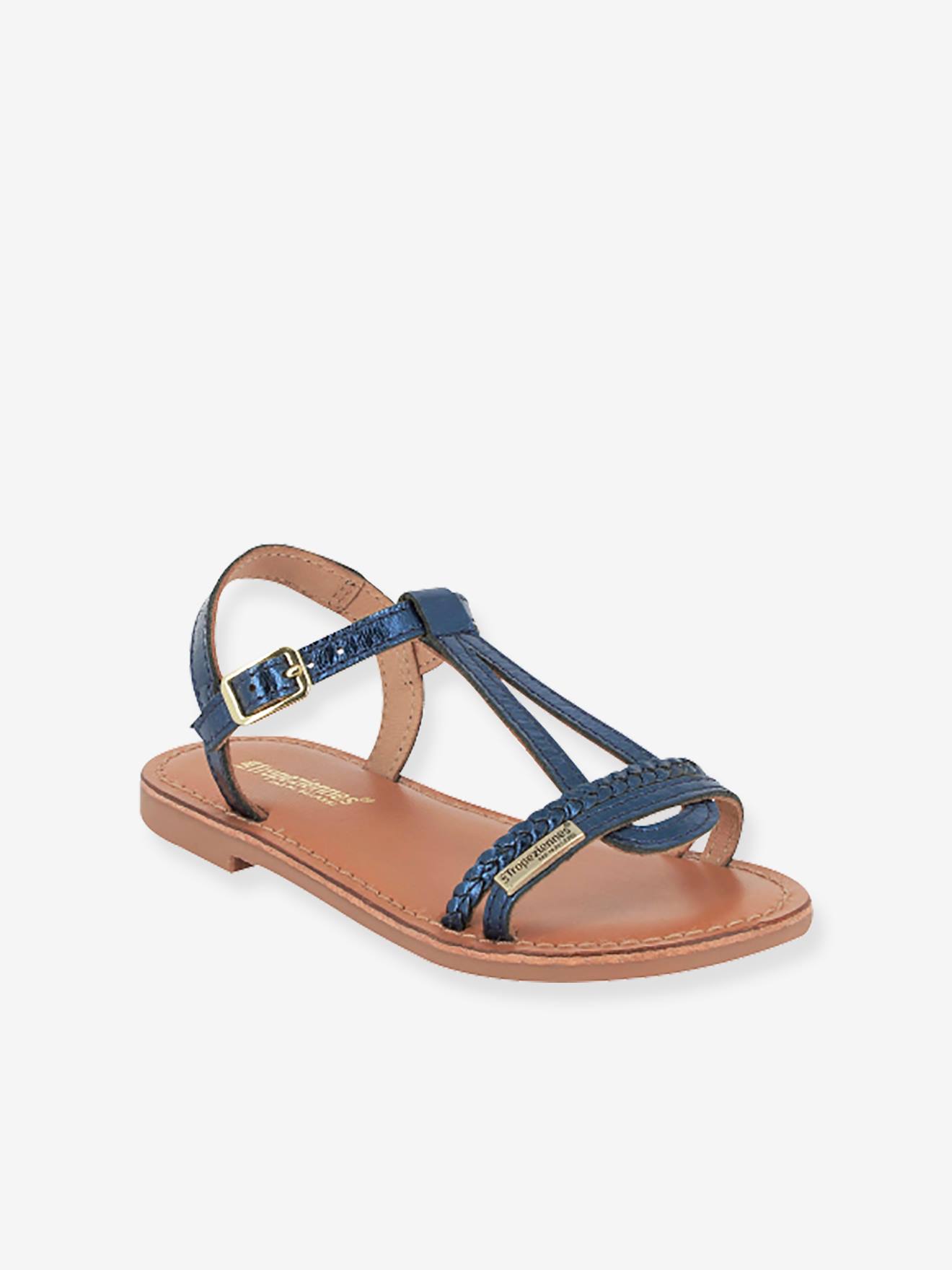 Sandales Cuir Fille Badou Par M. Belarbi Marine