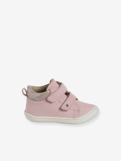 Chaussures premiers pas bébé scratch beige imprimé+bleu imprimé+bronze+jaune d'or+lot rose+mauve+or+rose+rose imprimé+rose poudré+turquoise+vert imprimé+vieux rose 55 - vertbaudet enfant 