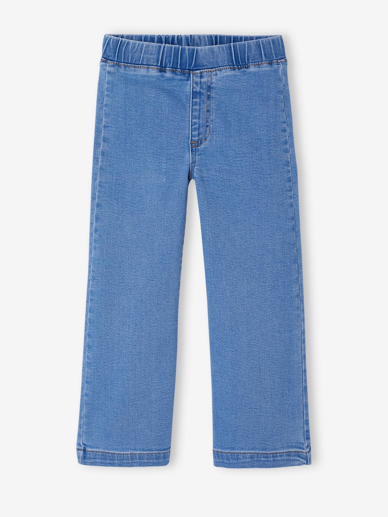 Tregging large fille en denim bleu moyen