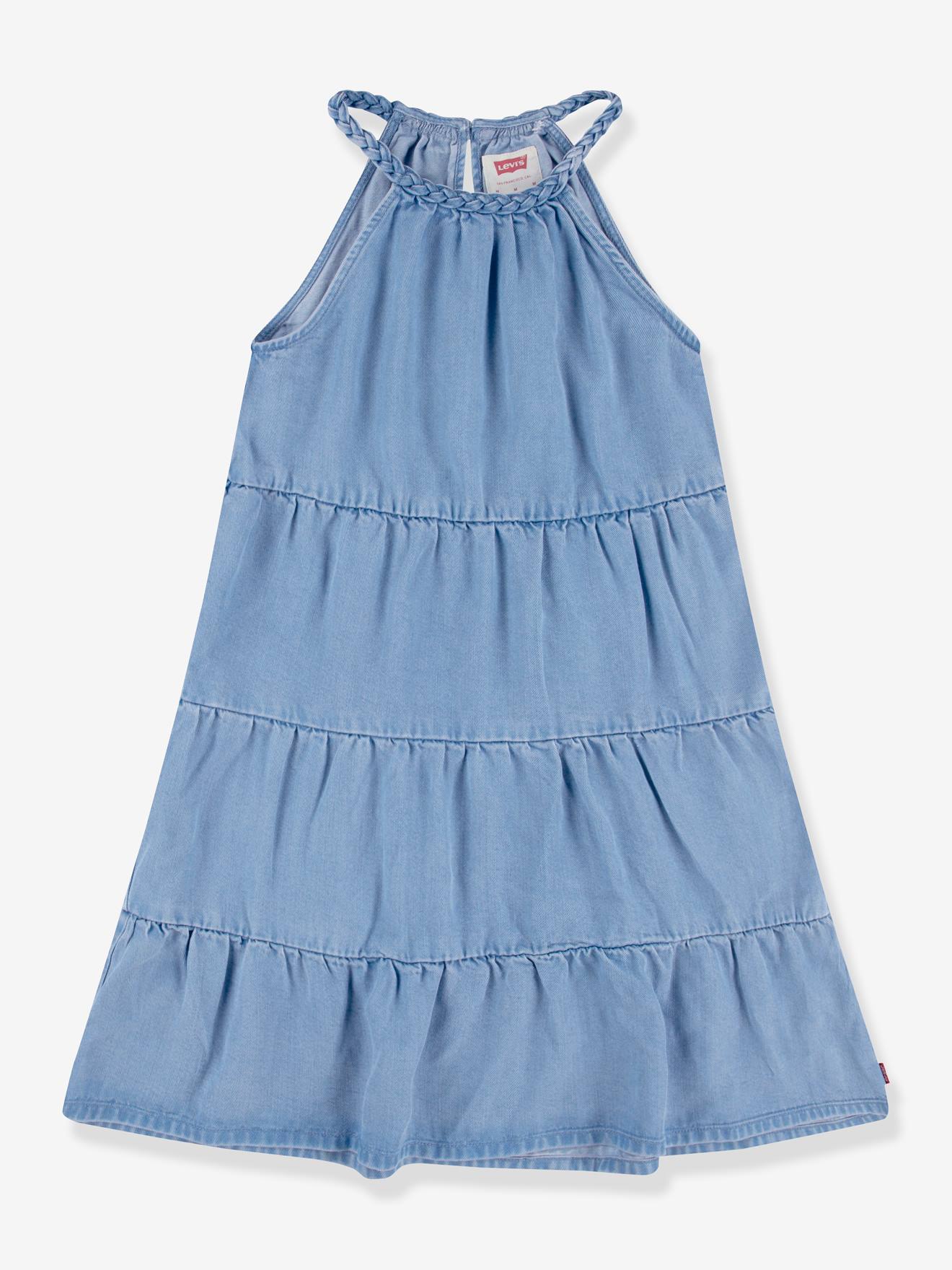 Robe Longue À Volants Halter Tiered Dress Levi's® Bleu Clair