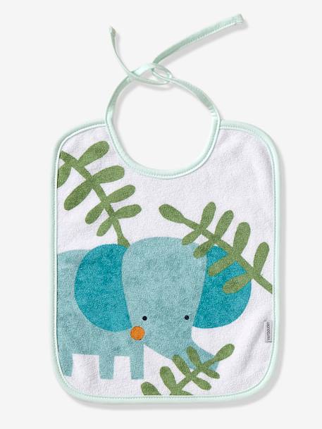 Lot 7 bavoirs bleu ciel+imprimé jungle+vert d'eau 14 - vertbaudet enfant 