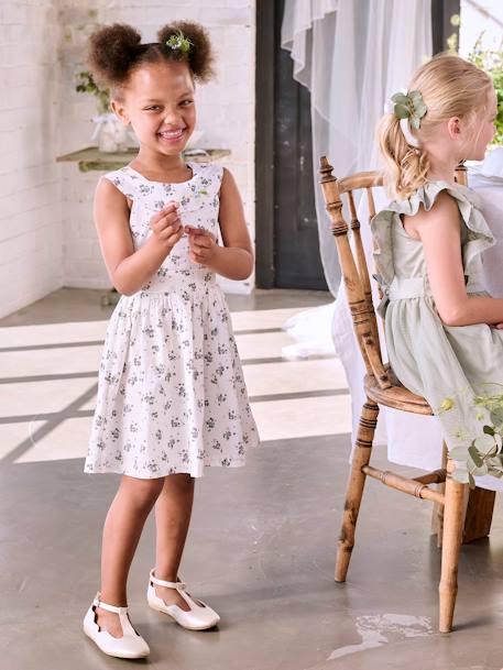 Fille-Robe de cérémonie imprimée fleurs fille