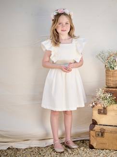 -Robe de cérémonie à ceinture dorée fille