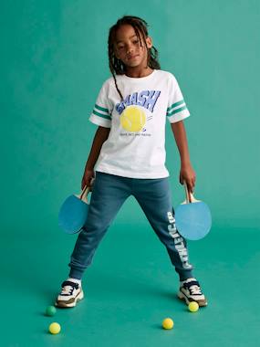Jogging Garçon Vertbaudet Avec Bande Contrastée - 80% Coton, 20% Polyester Recyclé, Taille Ajustable élastique