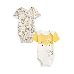 -Lot de 2 bodies bébé manches courtes Petit Envahisseur