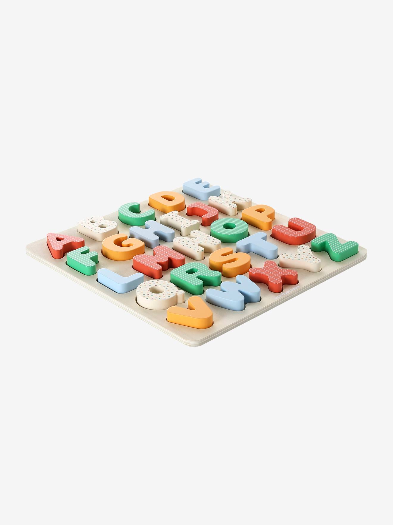 Puzzle alphabet à encastrer en bois FSC® rouge (Vertbaudet) - Image 2