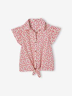 -Blouse à nouette en gaze de coton fille