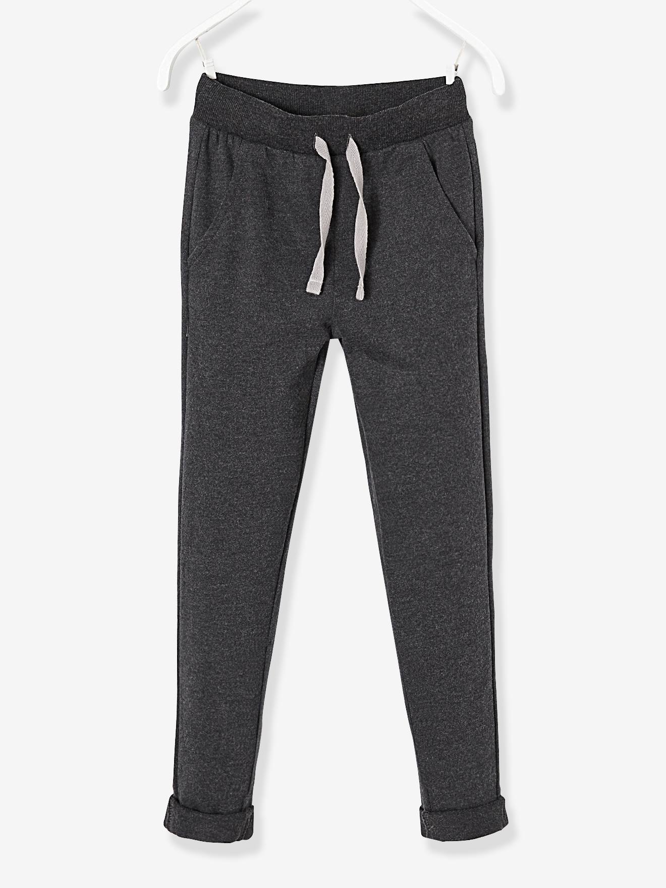 Pantalon jogger garçon en molleton BASICS noir