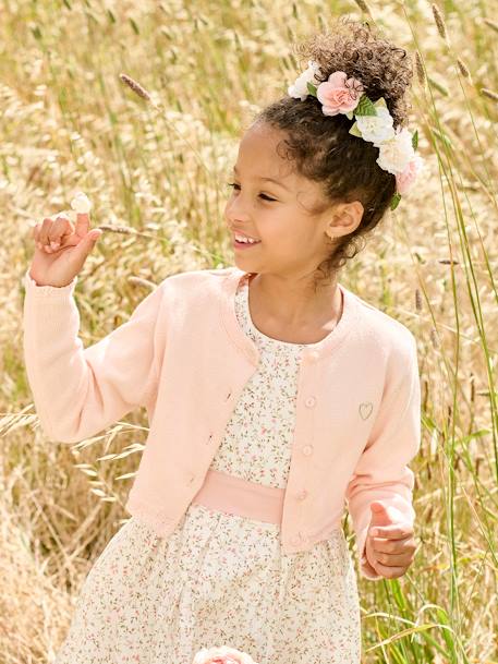 Gilet fille boléro maille pointelle cérémonie  - vertbaudet enfant