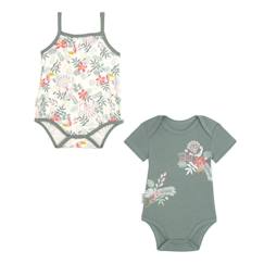 -Lot de 2 bodies bébé manches courtes Pretty Jungle