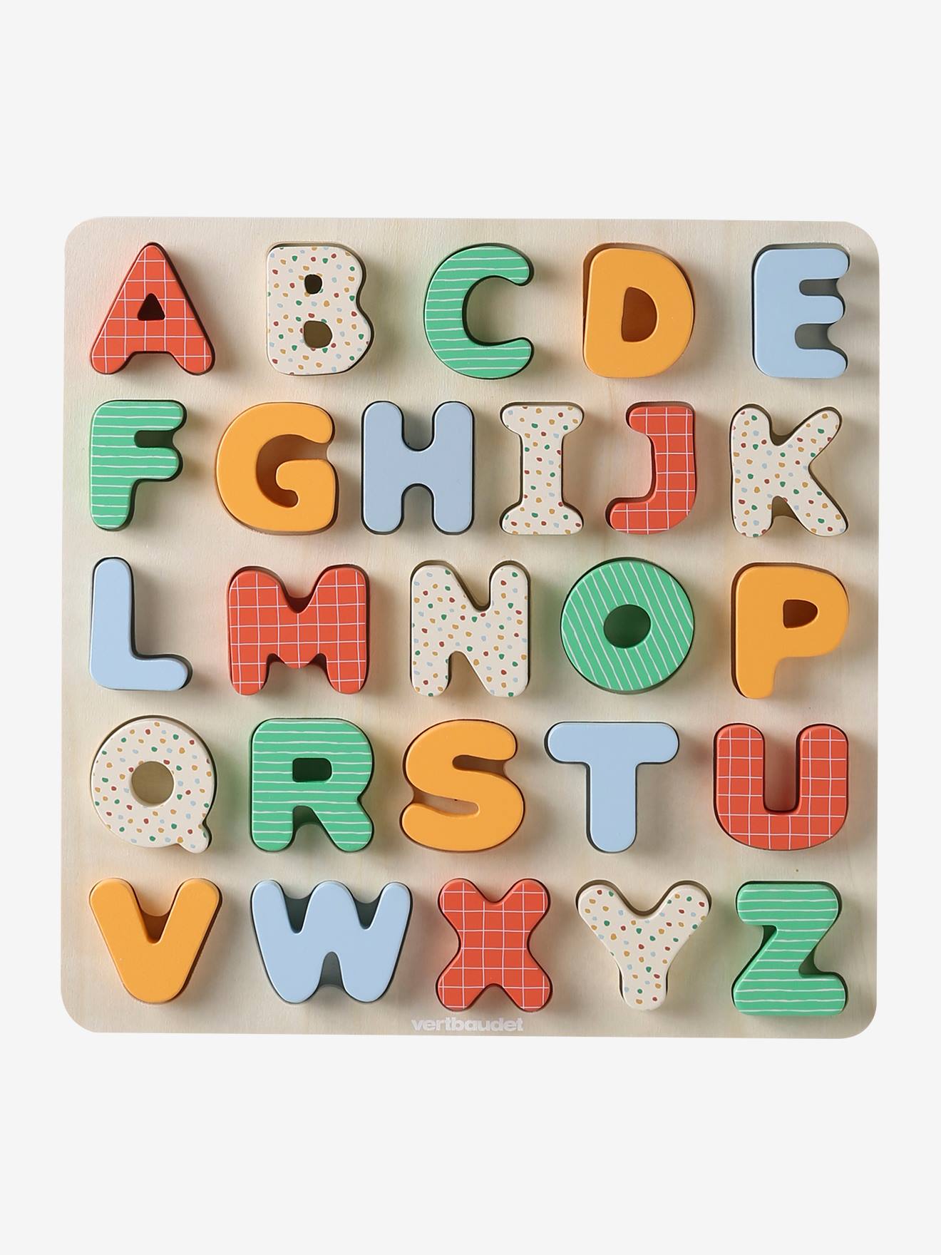 Vertbaudet - Puzzle alphabet à encastrer en bois FSC® rouge