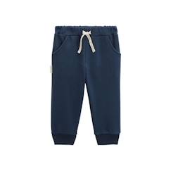 -Pantalon bébé en molleton PETIT BEGUIN - Gribouille - Bleu - Taille élastiquée - Confortable