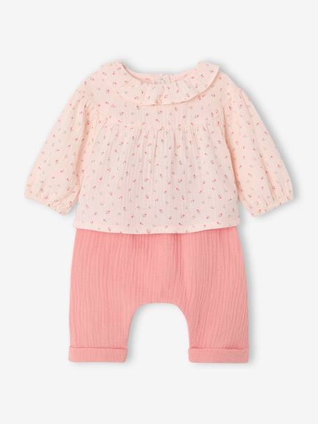 Bébé-Ensemble naissance blouse et pantalon