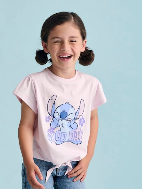 Fille-T-shirt noué "Good day" Disney® Stitch manches courtes