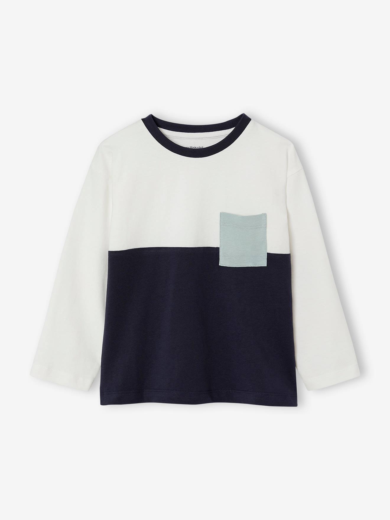 Tee-shirt colorblock garçon menthe