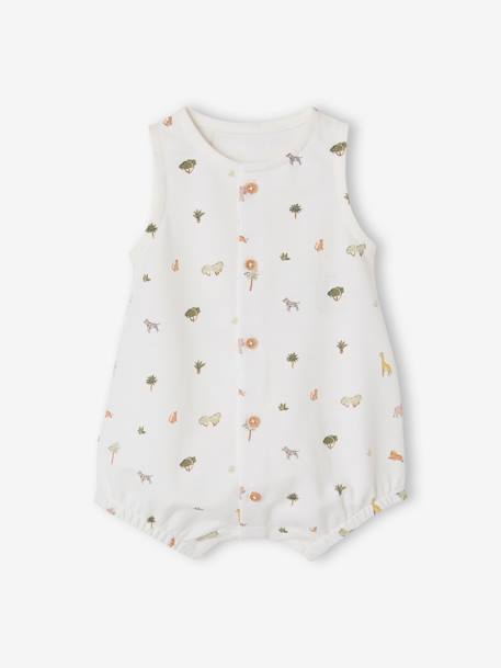 Bébé-Salopette, combinaison-Barboteuse naissance sans manches imprimée