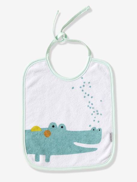 Lot 7 bavoirs bleu ciel+imprimé jungle+vert d'eau 12 - vertbaudet enfant 