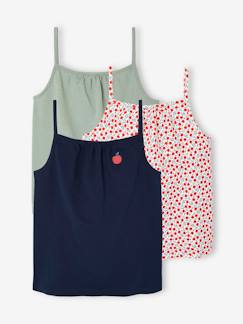 Lot de 3 débardeurs fille à fines bretelles   - vertbaudet enfant