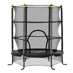 -HOMCOM - Trampoline Enfant - Acier - 163x163x163cm - Noir