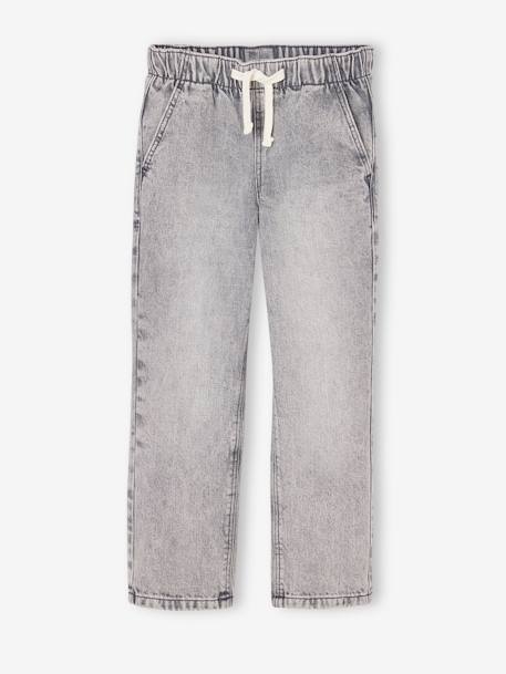Jean garçon large facile à enfiler denim black+denim bleached+denim brut+gris+stone 31 - vertbaudet enfant 