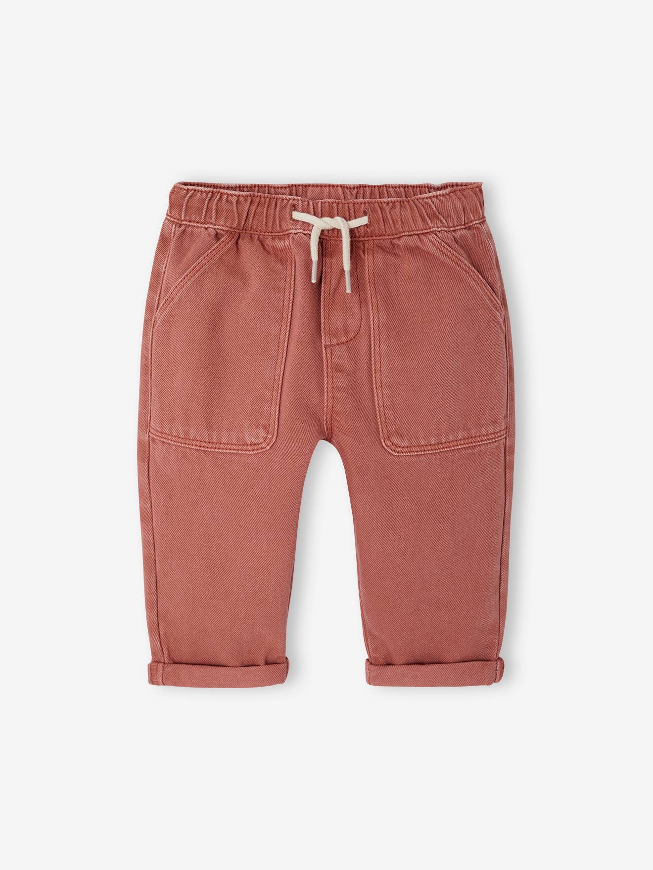 Pantalon taille élastiquée bébé argile