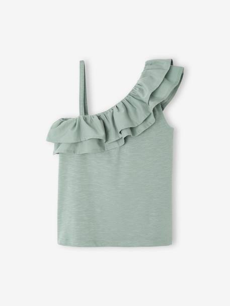 T-shirt à volant asymétrique fille  - vertbaudet enfant