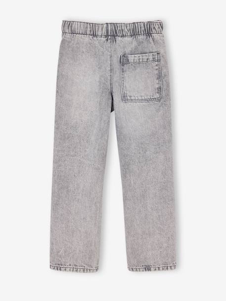 Jean garçon large facile à enfiler denim black+denim bleached+denim brut+gris+stone 32 - vertbaudet enfant 