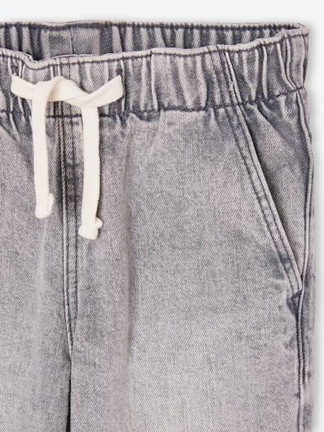 Jean garçon large facile à enfiler denim black+denim bleached+denim brut+gris+stone 34 - vertbaudet enfant 