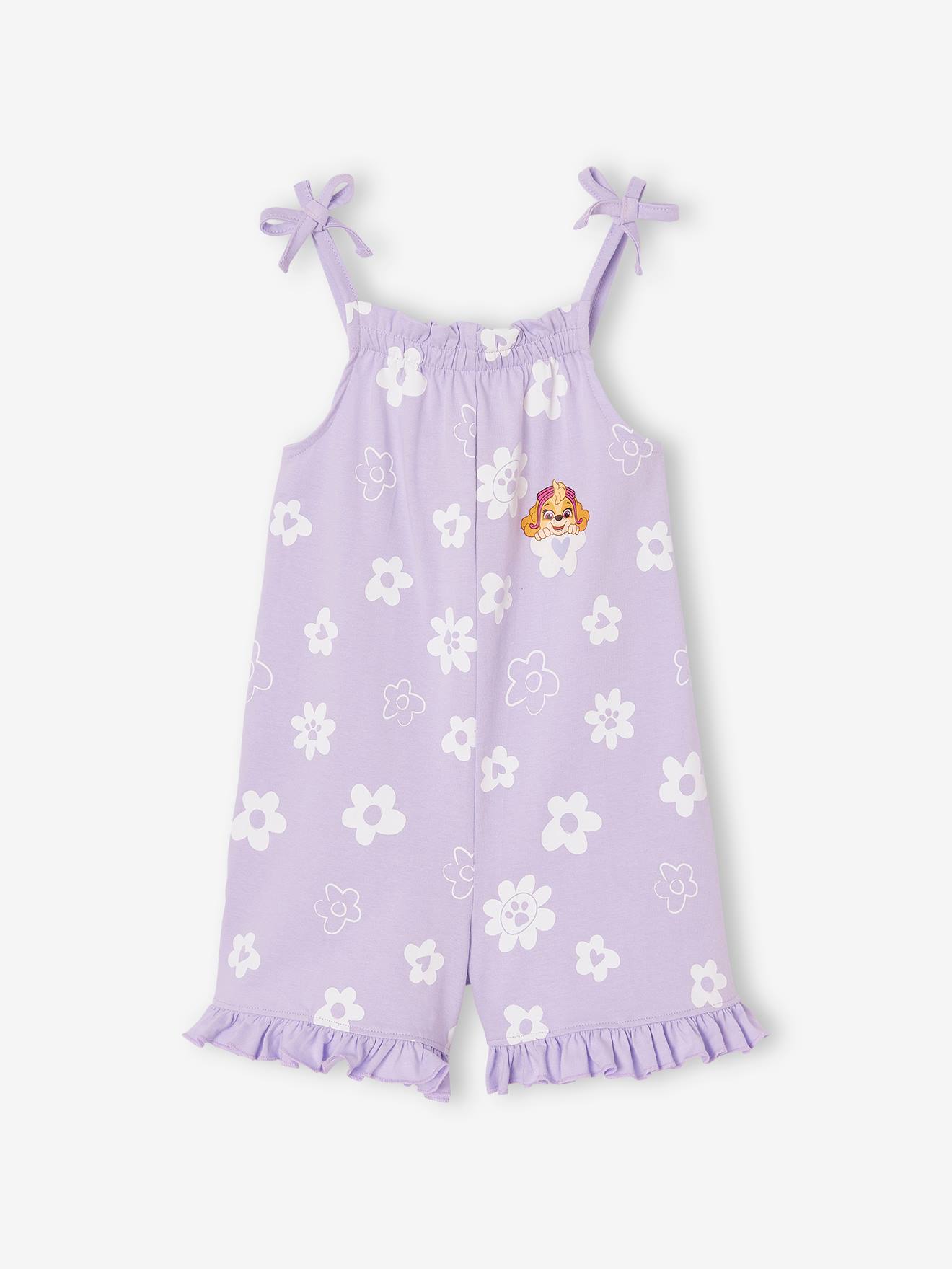 Combishort Pat Patrouille Stella imprimé fleurs lilas