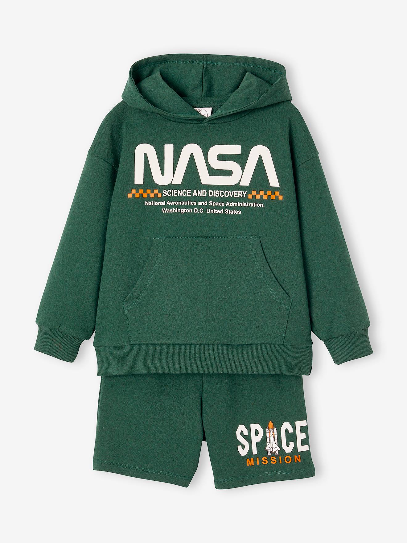 Ensemble sweat + short Nasa® vert sapin