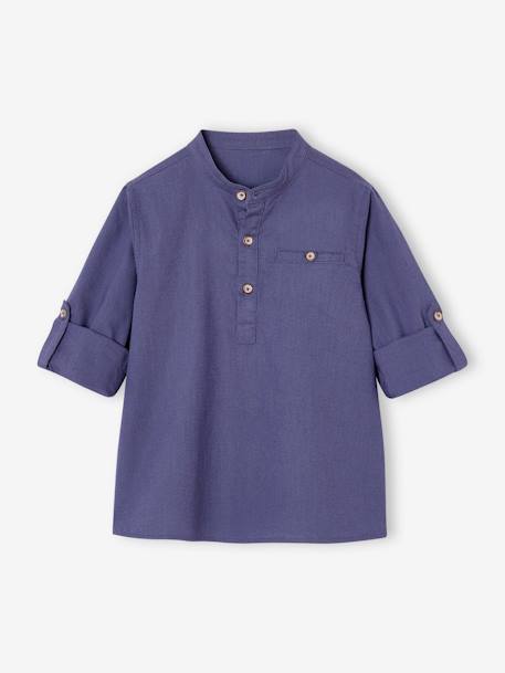 Chemise enfant garçon motifs parisiens - Bleu clair | CH