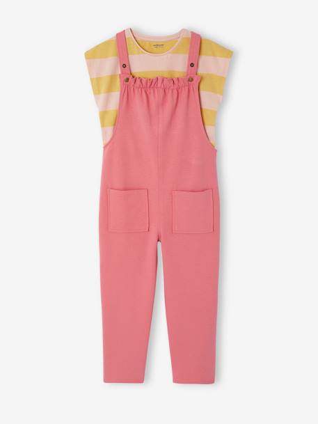 Ensemble t-shirt et salopette fille  - vertbaudet enfant