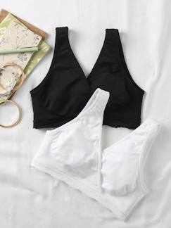 Vêtements de grossesse-Lot de 2 brassières d'allaitement croisées sans couture