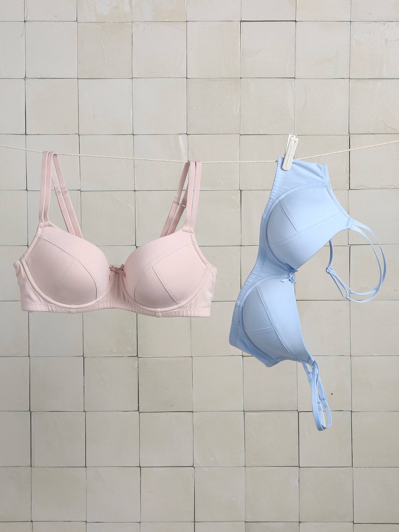 Lot de 2 soutiens-gorge de grossesse avec armatures en coton biologique* rose