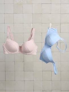 Vêtements de grossesse-Lingerie-Lot de 2 soutiens-gorge de grossesse avec armatures en coton biologique*