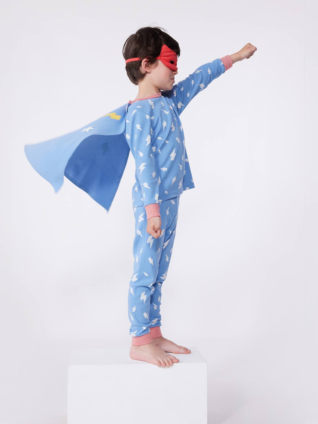 Pyjama déguisement super héros/ héroïne mixte bleu
