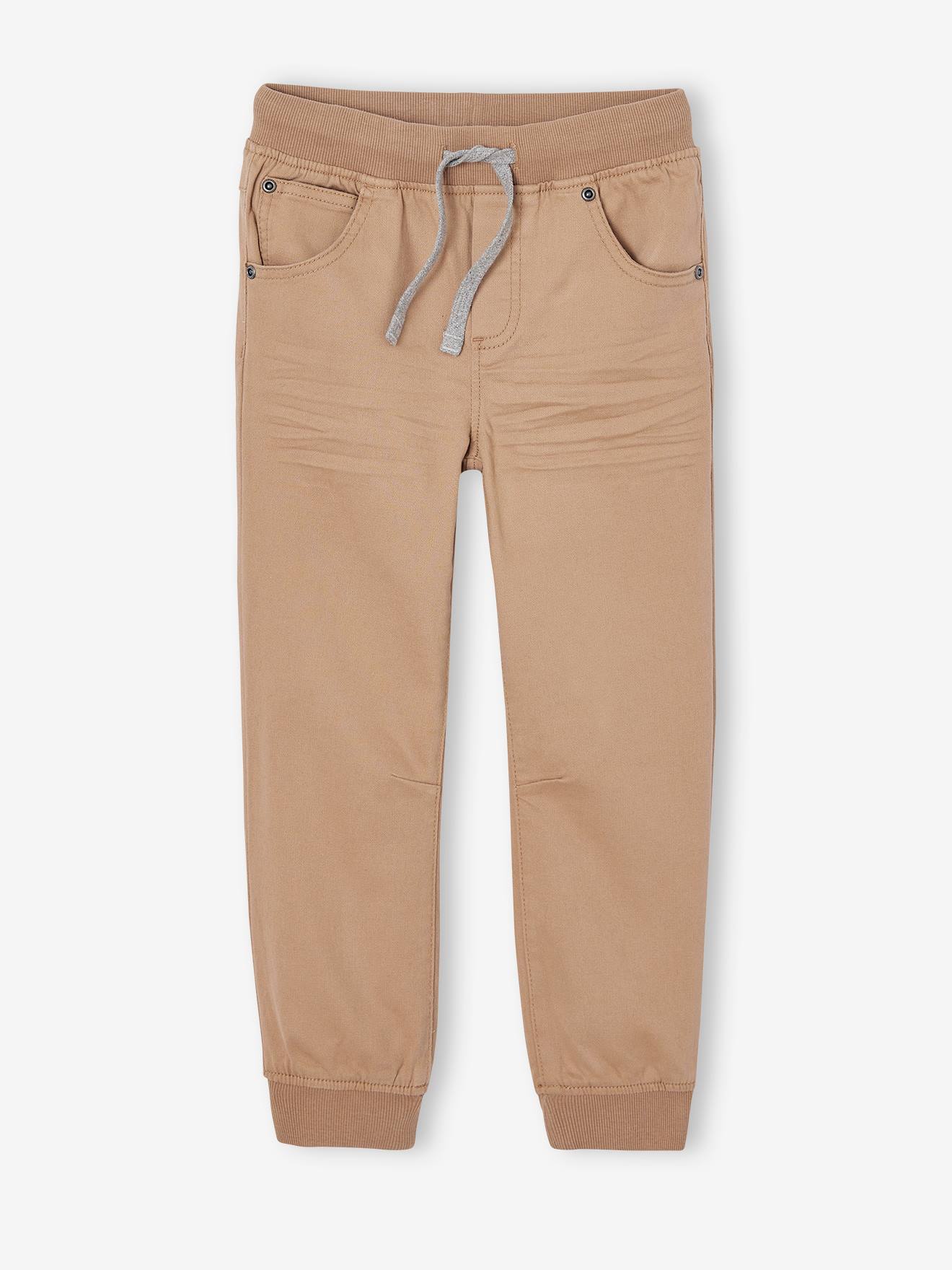Pantalon jogger facile à enfiler garçon caramel