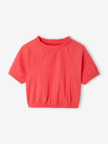 Tee-shirt blouse forme crop fille  - vertbaudet enfant