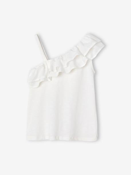 Fille-T-shirt à volant asymétrique fille