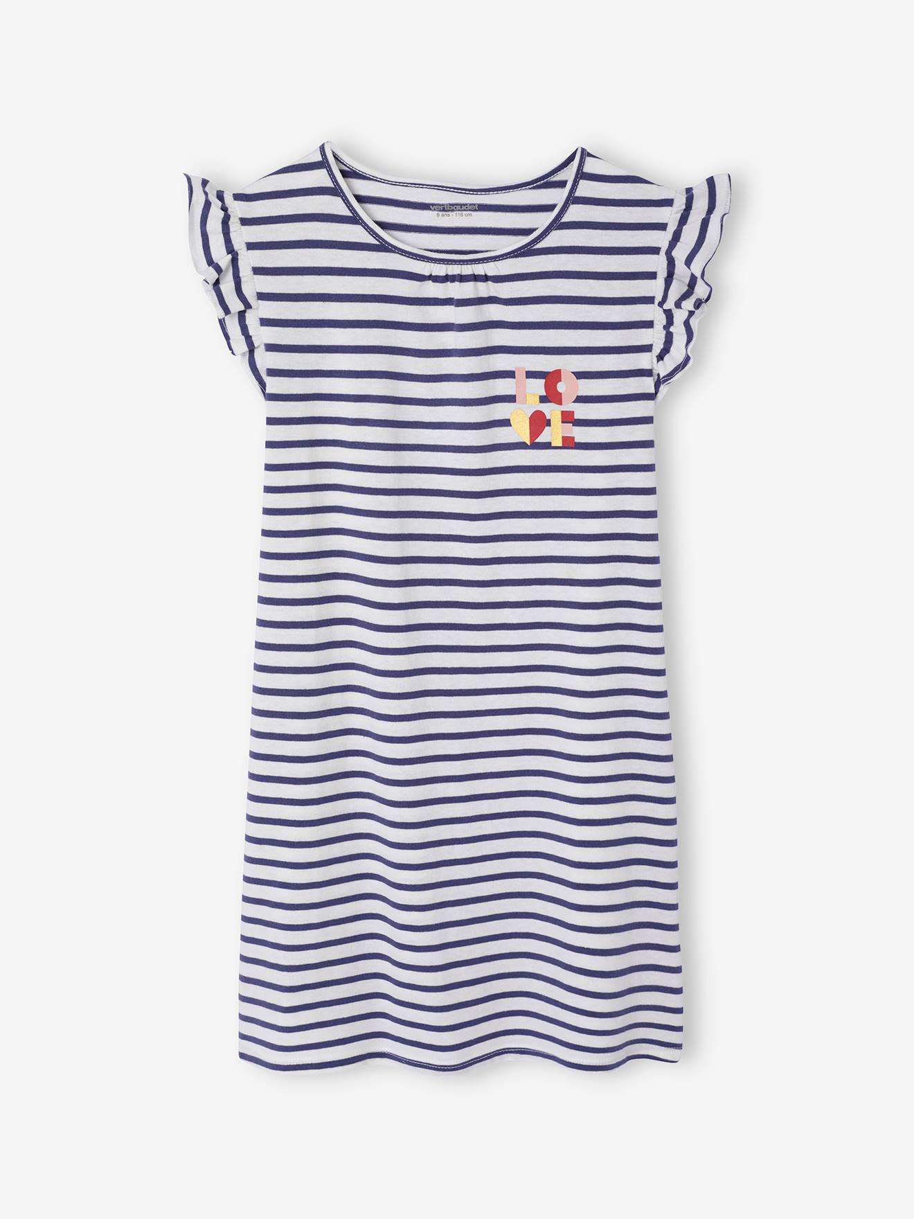 Pyjama Fille 3 Pièces - Coton Doux - Imprimé Chat Cartoon - Modèle Débardeur Ou Manches Courtes - Taille 5-13 Ans