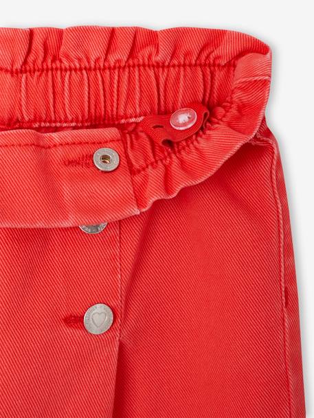 Pantalon fille large à pont marine+rouge 10 - vertbaudet enfant 