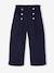 Pantalon fille large à pont marine+rouge 3 - vertbaudet enfant 