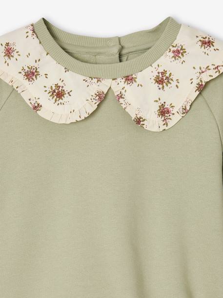 Sweat Vertbaudet Fille - Motif Placé Bleu Ciel - Molleton Coton/Polyester - Taille 8 Ans