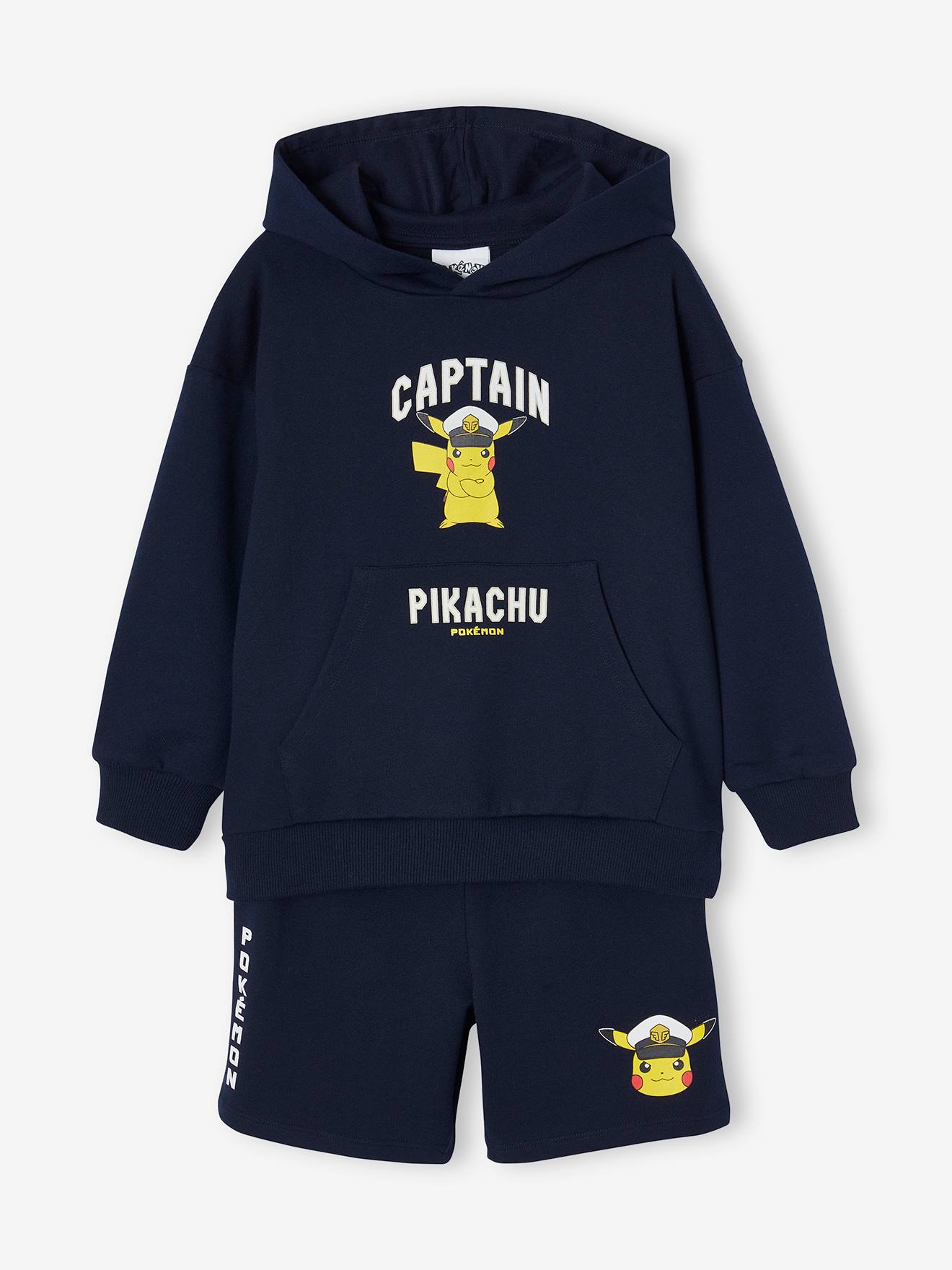 Ensemble Pokémon® sweat à capuche + short marine
