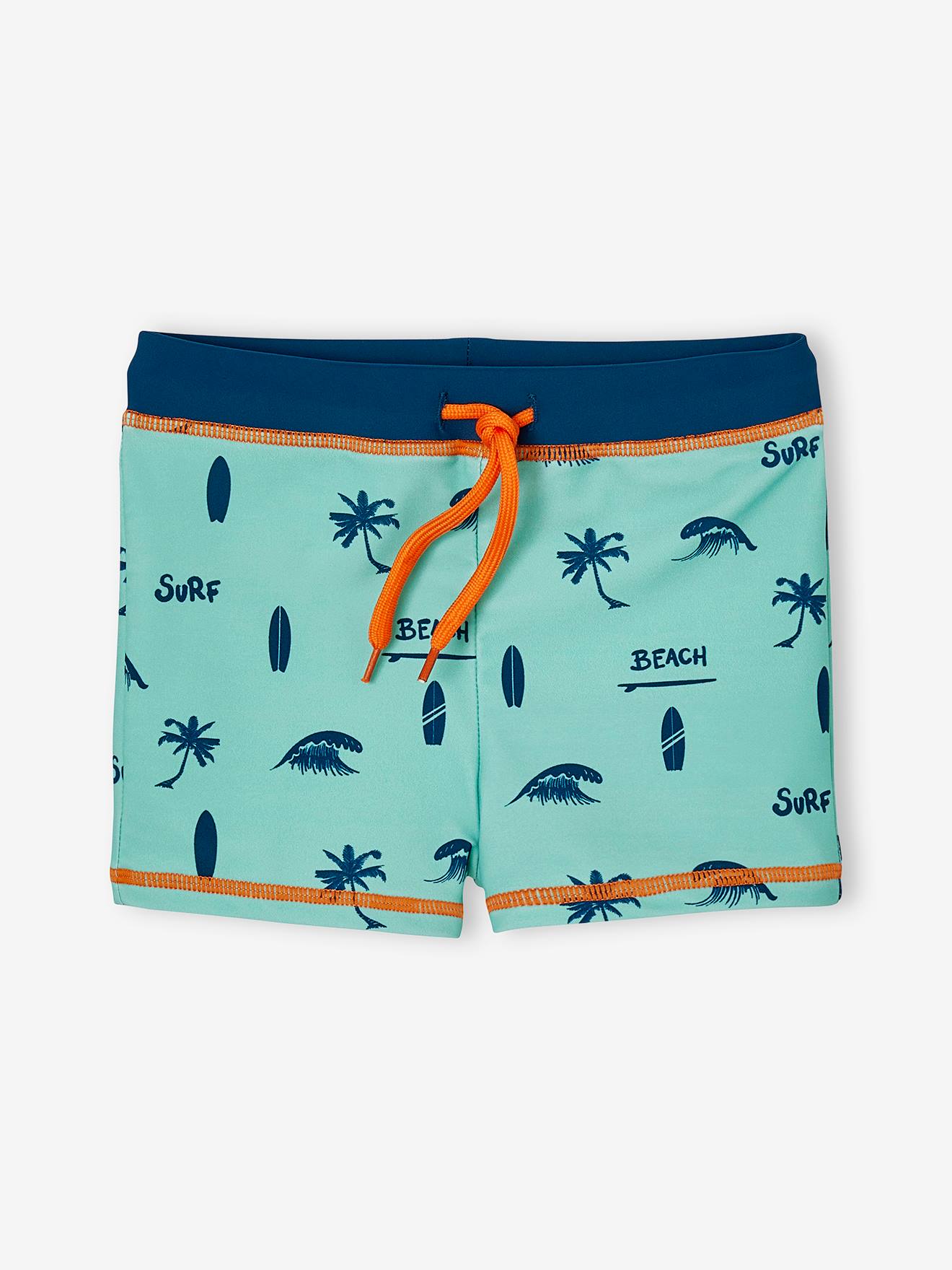 Ensemble De Bain Garçon VERTBAUDET - Boxer De Bain + Bonnet Assorti, 85% Polyamide 15% élasthanne - Pour Piscine, Plage, Vacances - 11