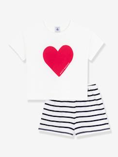 -Pyjama short enfant imprimé coeur PETIT BATEAU