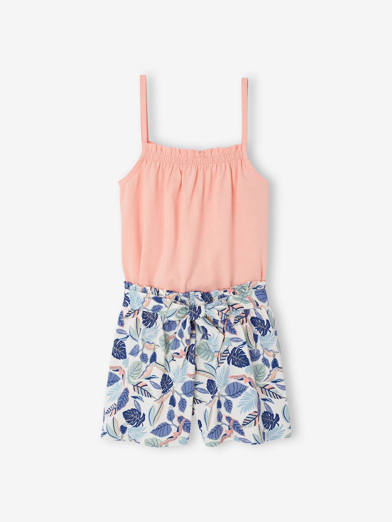 Ensemble Short + Débardeur Fille blanc imprimé