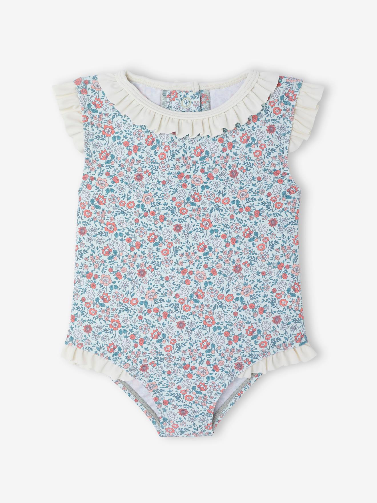 Maillot de bain bébé fille 1 pièce ouverture dos imprimé