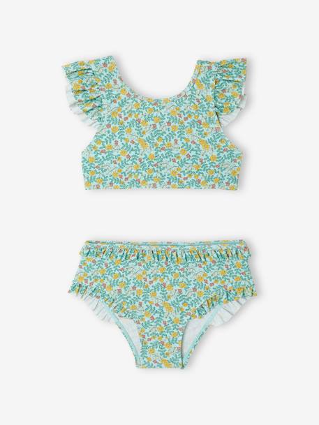 Fille-Maillot de bain 2 pièces fleuri fille
