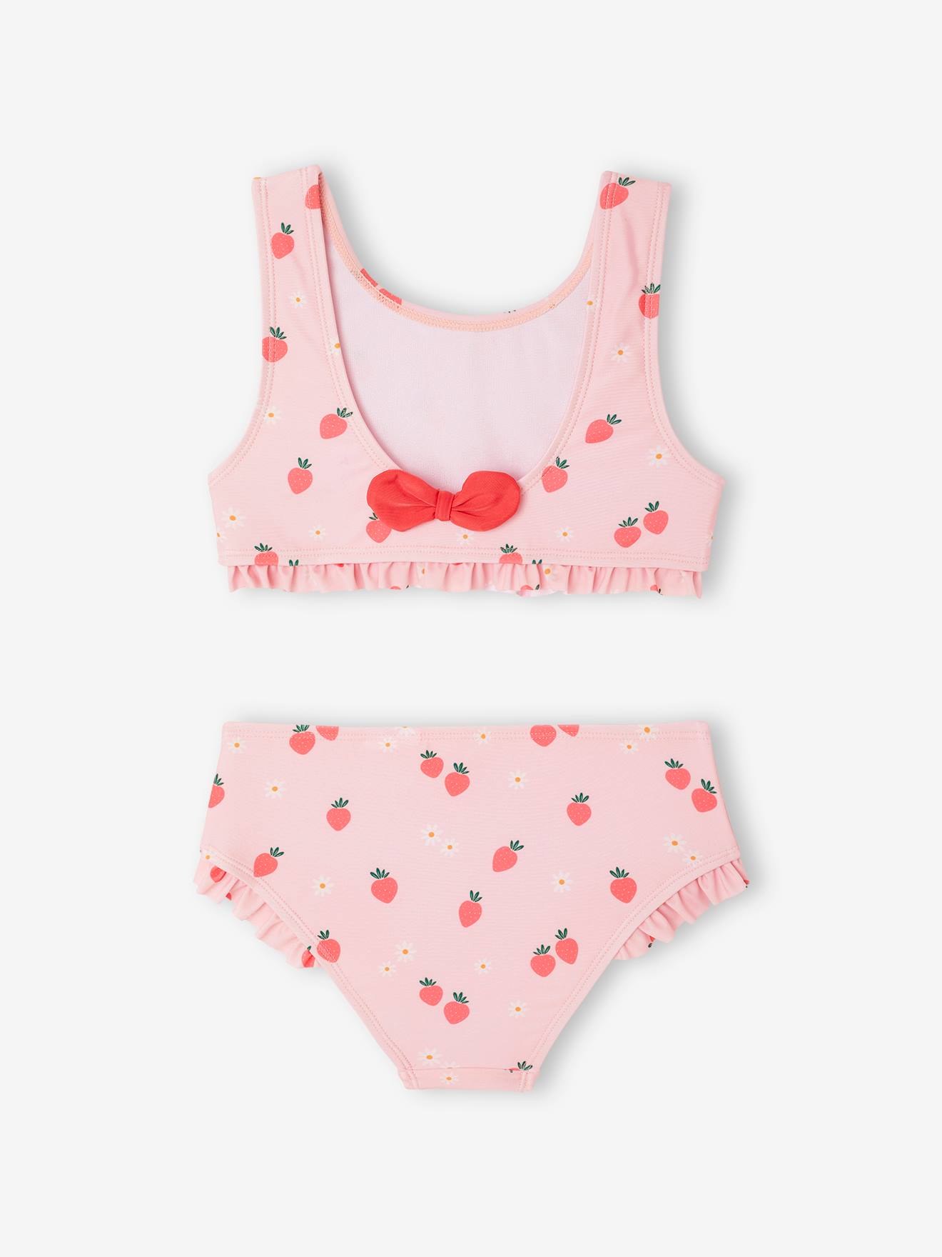 VERTBAUDET Maillot De Bain 1 Pièce Bébé Fille Fleurs Rose - 9 Mois (71cm)